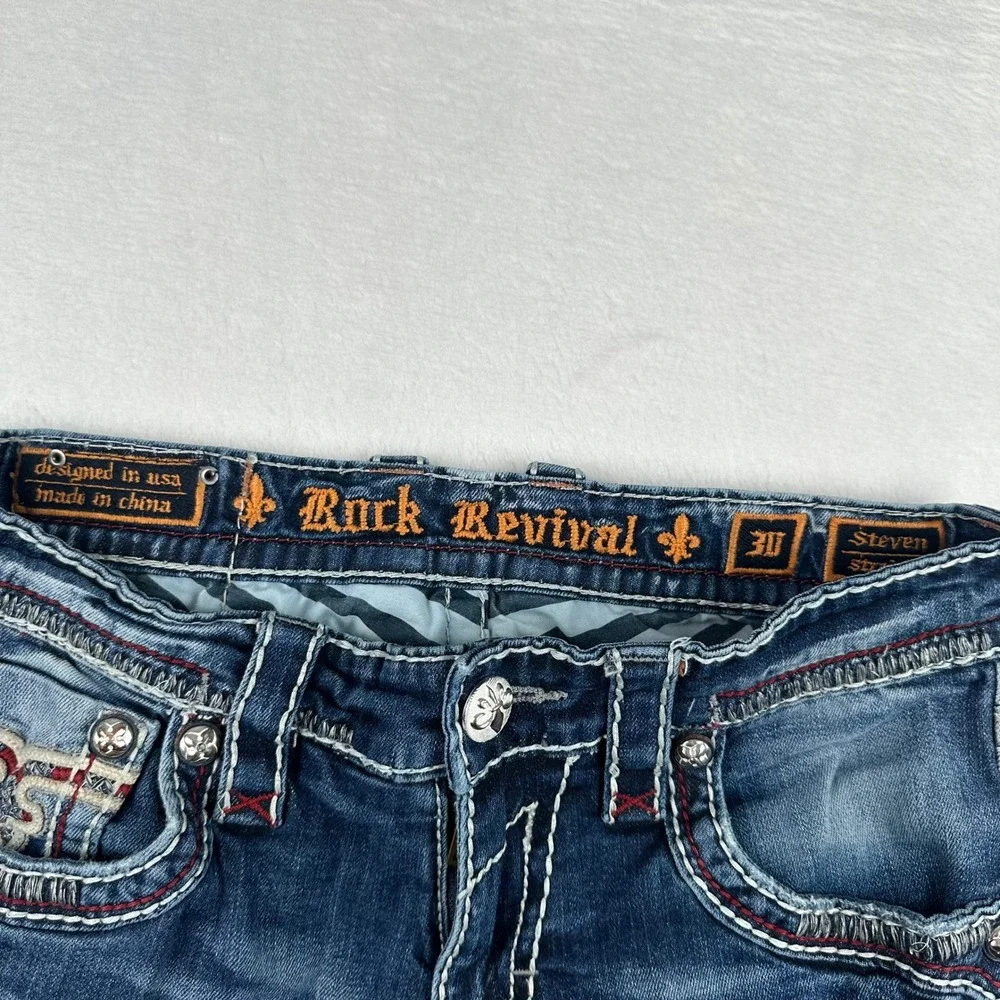 Mens Rock Revival Jeans 